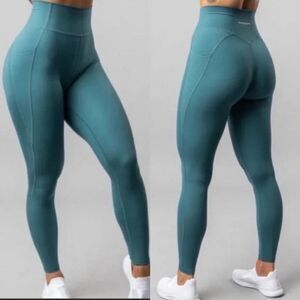 Alphalete alphalux‎ leggings w/ side pockets green